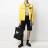 Off-White Camiseta casual para hombre SS21 con estampado de logotipo y cremallera, versión estándar, negro