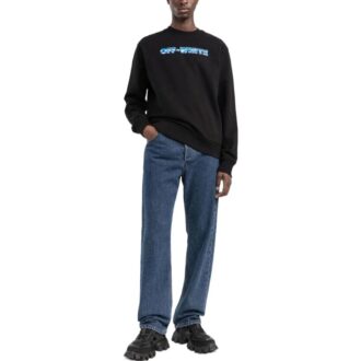Off-White Camiseta de cuello redondo con estampado de Arrows para hombre, colección primavera-verano 2022, color negro Off-White Camiseta de cuello redondo con estampado de Arrows para hombre, colección primavera-verano 2022, color negro