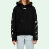 Off-White Camiseta de hombre Caravaggio con estampado en la espalda, color negro