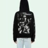 Off-White Camiseta de hombre Caravaggio con estampado en la espalda, color negro