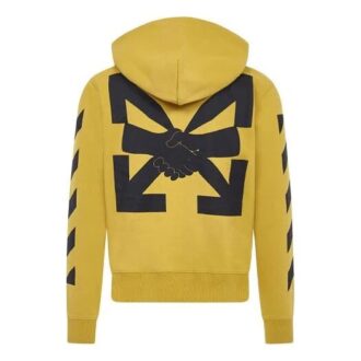 Off-White Camiseta de hombre con cremallera Arrow en color cúrcuma