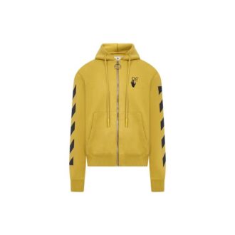 Off-White Camiseta de hombre con cremallera Arrow en color cúrcuma