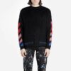 Off-White Camiseta de hombre con flecha en la espalda, corte holgado, color negro