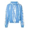 Off-White Camiseta de hombre con flecha reflectante y estampado tie-dye azul