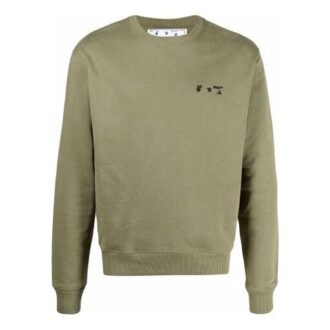 Off-White Camiseta de hombre con logo FW21, verde Off-White Camiseta de hombre con logo FW21, verde