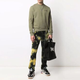 Off-White Camiseta de hombre con logo FW21, verde Off-White Camiseta de hombre con logo FW21, verde