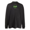 Off-White Camiseta de hombre de cuello medio con estampado de letras, otoño, negro
