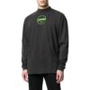 Off-White Camiseta de hombre de cuello medio con estampado de letras, otoño, negro