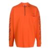 Off-White Camiseta de hombre de manga corta con estampado de letras y cuellos redondos, corte holgado, naranja