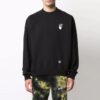 Off-White Camiseta de hombre FW21 con logo Caravaggio Arrow, cuello redondo, manga larga y corte holgado, color negro