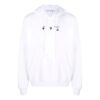 Off-White Camiseta de hombre FW22 con estampado, capucha y manga larga, color blanco