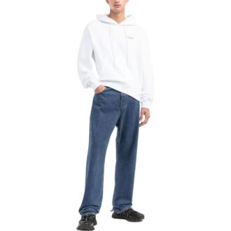Off-White Camiseta de hombre FW22 con estampado, estilo casual, con capucha y manga larga, en color blanco Off-White Camiseta de hombre FW22 con estampado, estilo casual, con capucha y manga larga, en color blanco