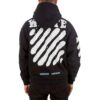 Off-White Camiseta de hombre Splash Ink Graffiti Stripe Negro