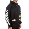 Off-White Camiseta de hombre Splash Ink Graffiti Stripe Negro