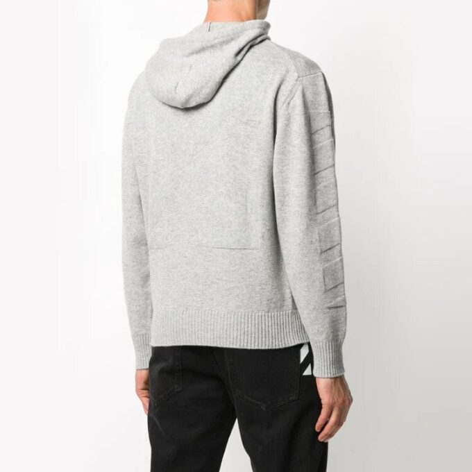 Off-White Camiseta de manga corta a rayas para hombre, gris