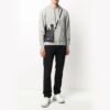 Off-White Camiseta de manga corta a rayas para hombre, gris