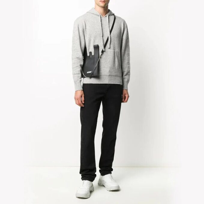 Off-White Camiseta de manga corta a rayas para hombre, gris