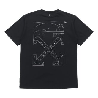 Off-White Camiseta de manga corta con estampado de flechas, versión básica, negra