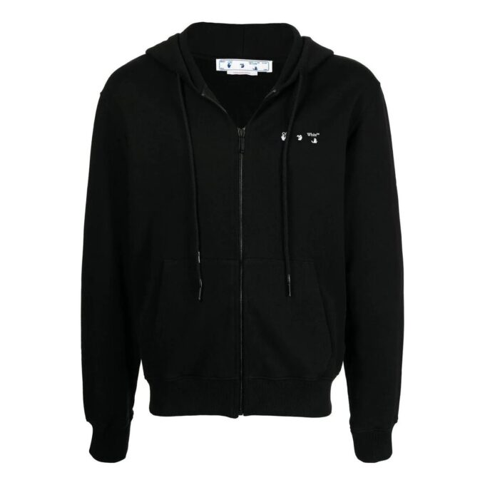 Off-White Camiseta de manga corta para hombre SS22 Caravaggio con cremallera, color negro