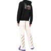 Off-White Camiseta de manga corta para hombre SS22 Caravaggio con cremallera, color negro