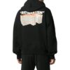 Off-White Camiseta de manga larga con capucha y estampado liso para hombre, colección primavera-verano 2022, color negro