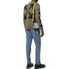 Off-White Camiseta de manga larga con cuello redondo y estampado de Arrows para hombre, colección Otoño-Invierno 2022, verde militar