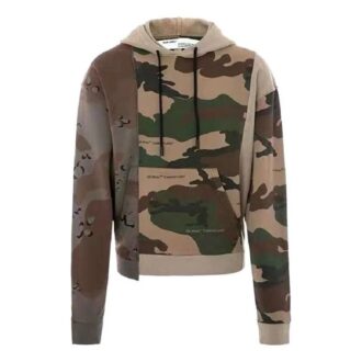 Off-White Camiseta de manga larga con estampado de camuflaje para hombre