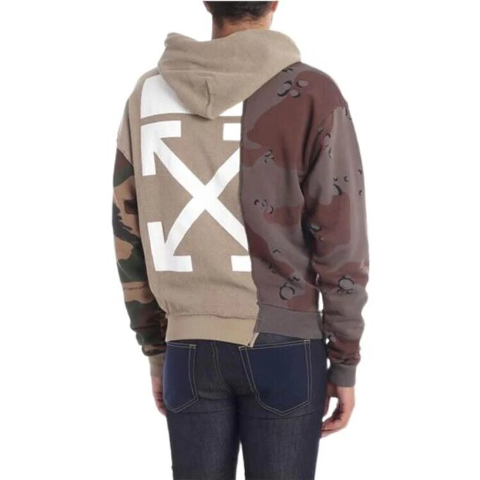 Off-White Camiseta de manga larga con estampado de camuflaje para hombre