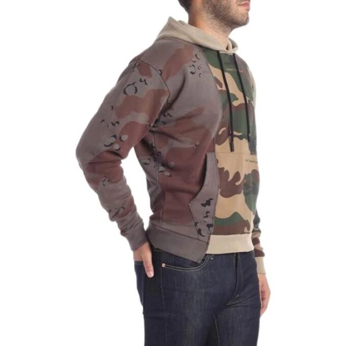 Off-White Camiseta de manga larga con estampado de camuflaje para hombre