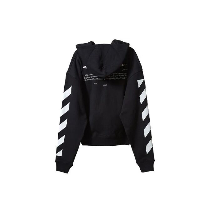 Off-White Camiseta de manga larga con estampado de personajes para hombre, color negro