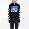 Off-White Camiseta de manga larga con estampado de personajes para hombre, color negro