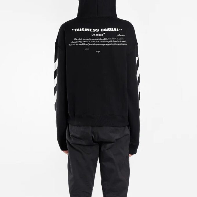Off-White Camiseta de manga larga con estampado de personajes para hombre, color negro