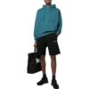 Off-White Camiseta de manga larga informal de color liso para hombre, azul