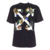 Off-White Camiseta de Pantalones Cortos con estampado de flechas, color negro