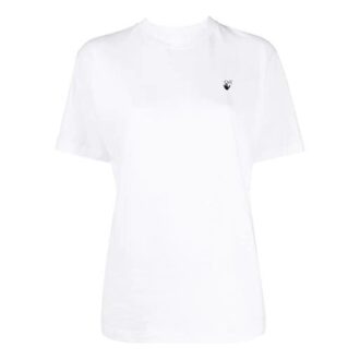 Off-White Camiseta de Pantalones Cortos con estampado de flores y flechas, color blanco