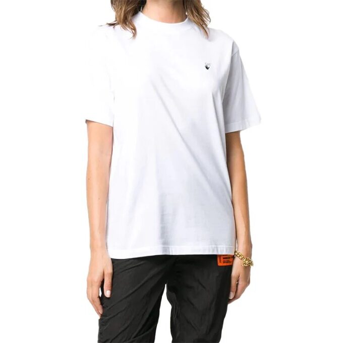 Off-White Camiseta de Pantalones Cortos con estampado de flores y flechas, color blanco