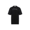Off-White Camiseta de Pantalones Cortos para hombre SS22 con estampado de letras de dibujos animados, color negro
