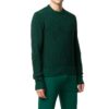 Off-White Camiseta de punto con rayas y logotipo para hombre, verde