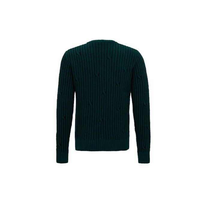 Off-White Camiseta de punto con rayas y logotipo para hombre, verde