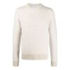 Off-White Camiseta de punto de cuello redondo para hombre, color blanco