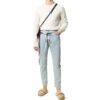 Off-White Camiseta de punto de cuello redondo para hombre, color blanco