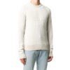 Off-White Camiseta de punto de cuello redondo para hombre, color blanco