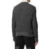 Off-White Camiseta de punto intarsia de manga larga para hombre, gris