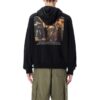 Off-White Camiseta deportiva con capucha de algodón para hombre, negra