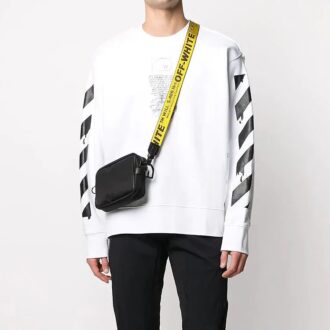 Off-White Camiseta deportiva de algodón con flecha para hombre, color blanco Off-White Camiseta deportiva de algodón con flecha para hombre, color blanco