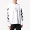 Off-White Camiseta deportiva de algodón con flecha para hombre, color blanco