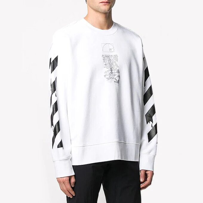 Off-White Camiseta deportiva de algodón con flecha para hombre, color blanco