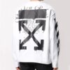 Off-White Camiseta deportiva de algodón con flecha para hombre, color blanco