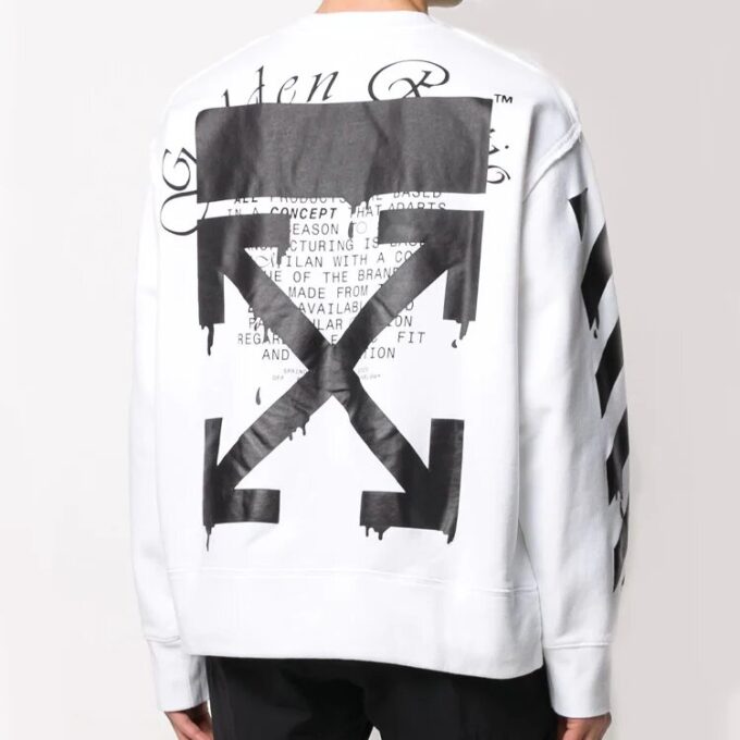Off-White Camiseta deportiva de algodón con flecha para hombre, color blanco
