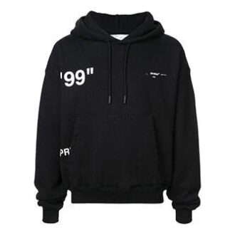 Off-White Camiseta holgada con estampado en la espalda para hombre, color negro